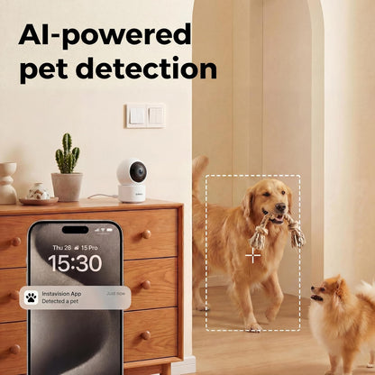 Sirwu Cámara AI Pet para interiores con aplicación de teléfono, cám...