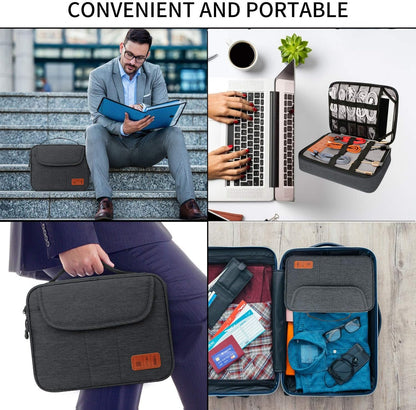 HOLIMET Bolsa organizadora de cables, bolsa de accesorios electróni...