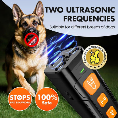 YUYQA Dispositivo disuasorio de ladridos de perro, 3 veces ultrasón...