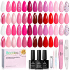 Beetles - Kit de esmalte de uñas de gel con luz UV, 80 unidades, 55...
