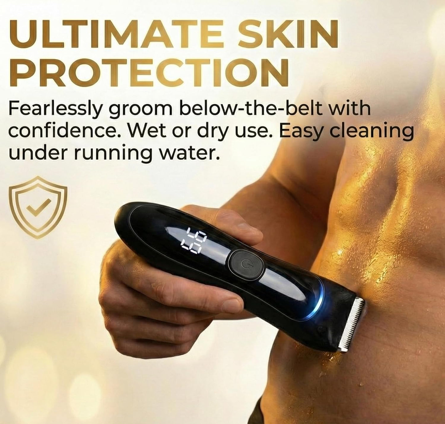 Bekhic Manscape - Cortadora de pelo para ingle y cuerpo para hombre...