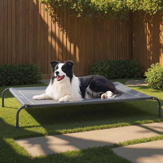 Bedsure - Cama elevada para perros, con patas antideslizantes, marc...