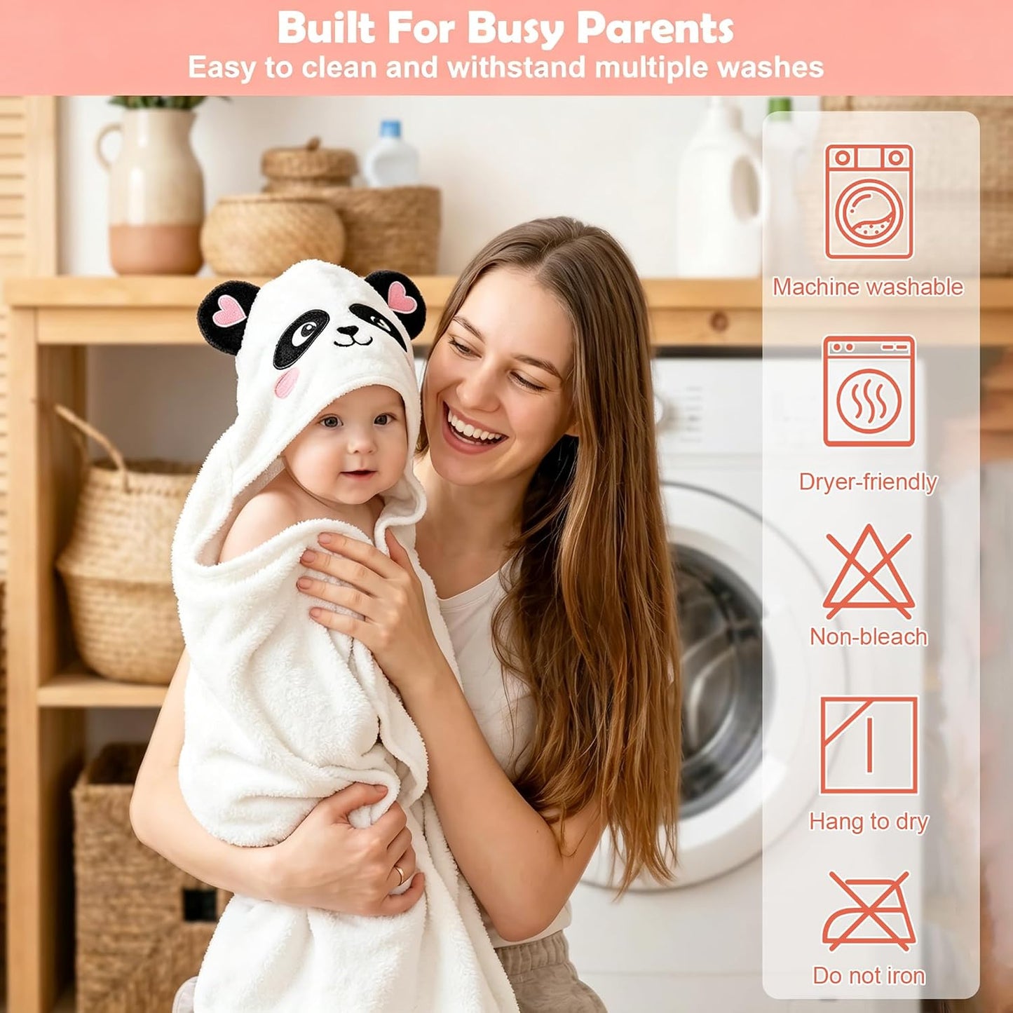 CandyHome Juego de 12 toallas de baño para bebés y niños pequeños,...