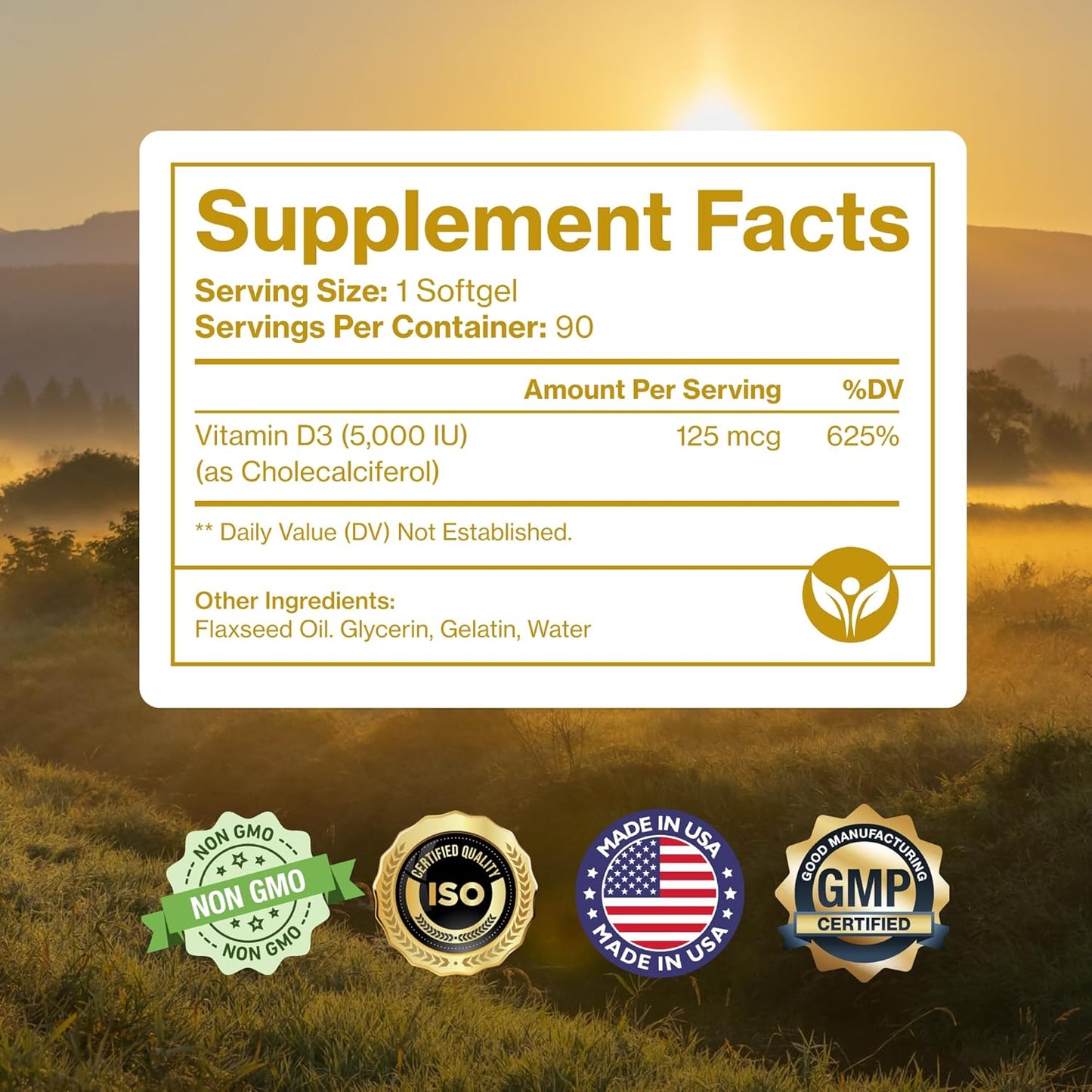 Pure Micronutrients Pure D3 - Vitamina D3 5000 UI, suplementos natu...