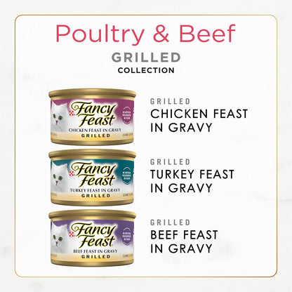 Fancy Feast Purina - Alimento húmedo a la parrilla para gatos, cole...