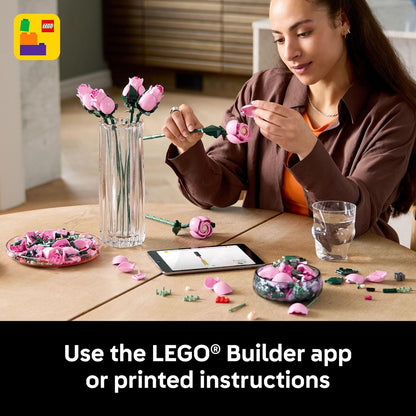LEGO Botanicals 10374 - Ramo de rosas artificiales bloques