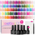 Beetles - Juego de esmaltes de uñas de gel, 63 piezas, 55 colores,...
