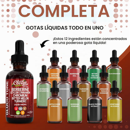 Suplemento líquido orgánico de berberina de canela de Ceilán con ex...