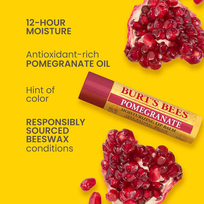 Burt's Bees Bálsamo labial - Granada, hidratante labial con cer...