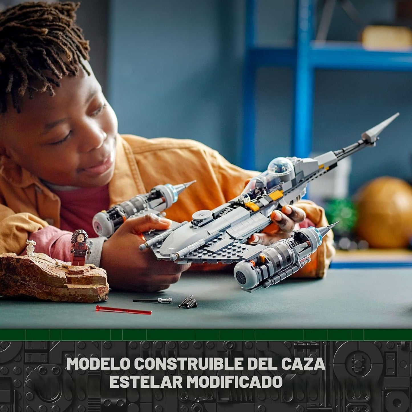 LEGO Star Wars The Mandalorian's N-1 Starfighter 75325 - Juego de construcción The Book of Boba Fett, con figuras de juguete Baby Yoda Grogu y Droid, idea de regalo de cumpleaños para niños, niños y