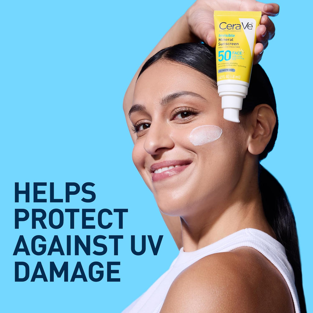CeraVe - Protector solar mineral invisible SPF 50, protector solar...