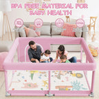 XVISHX Corralito para bebés con paspartú, 50 x 50 pulgadas, corrali...