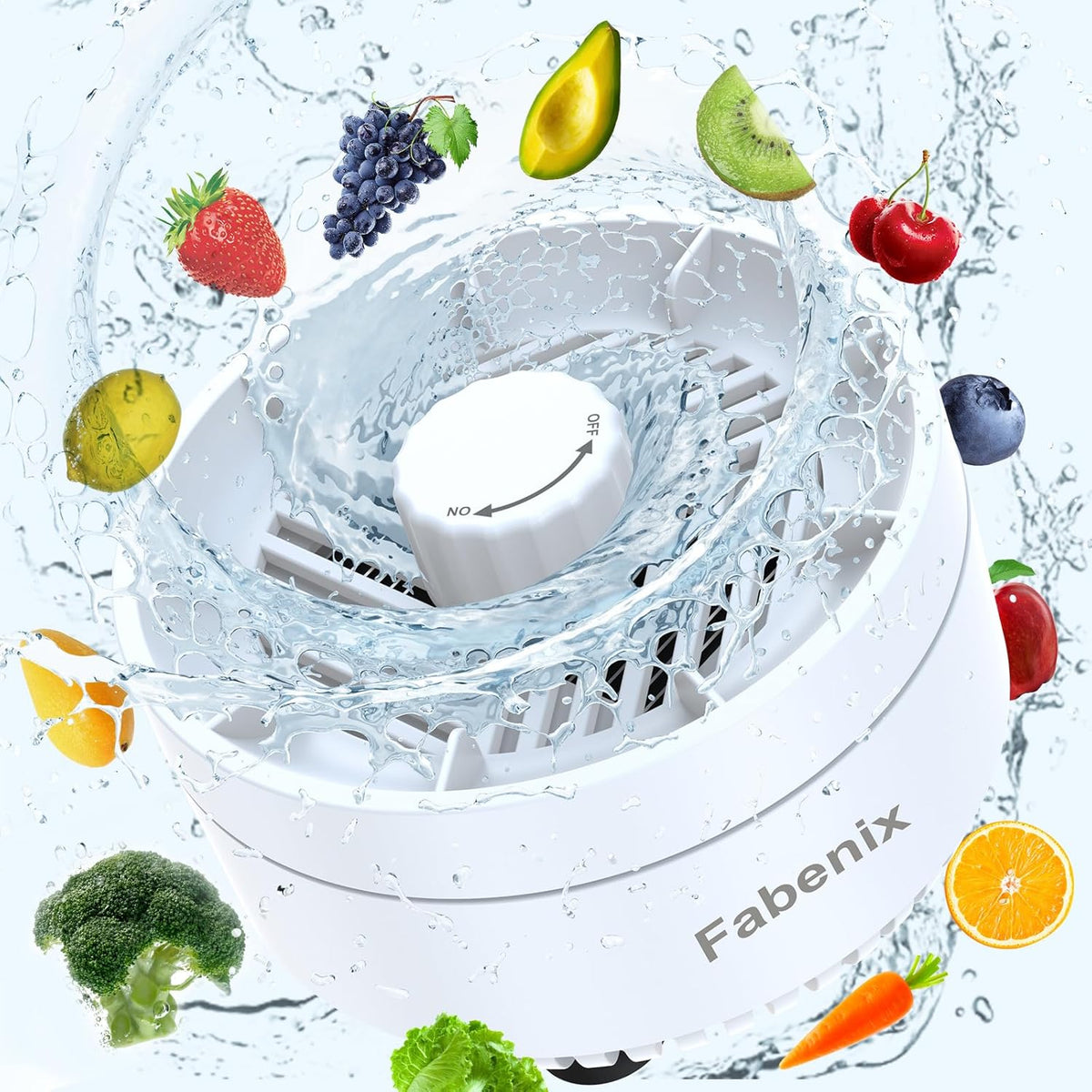 Máquina lavadora de frutas y verduras. Purificador giratorio de fru...