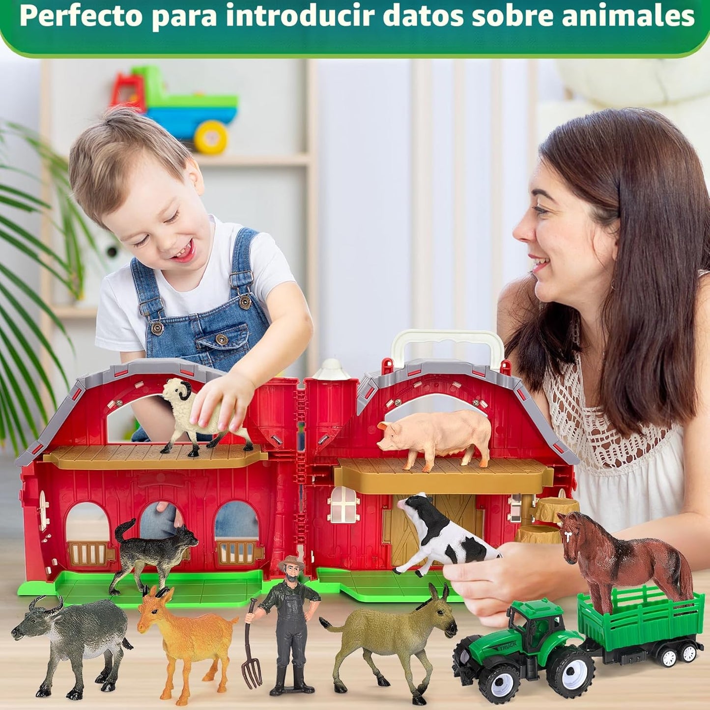 Juguetes de Animales de Granja para Niñas y Niños Pequeños de 1, 2,...