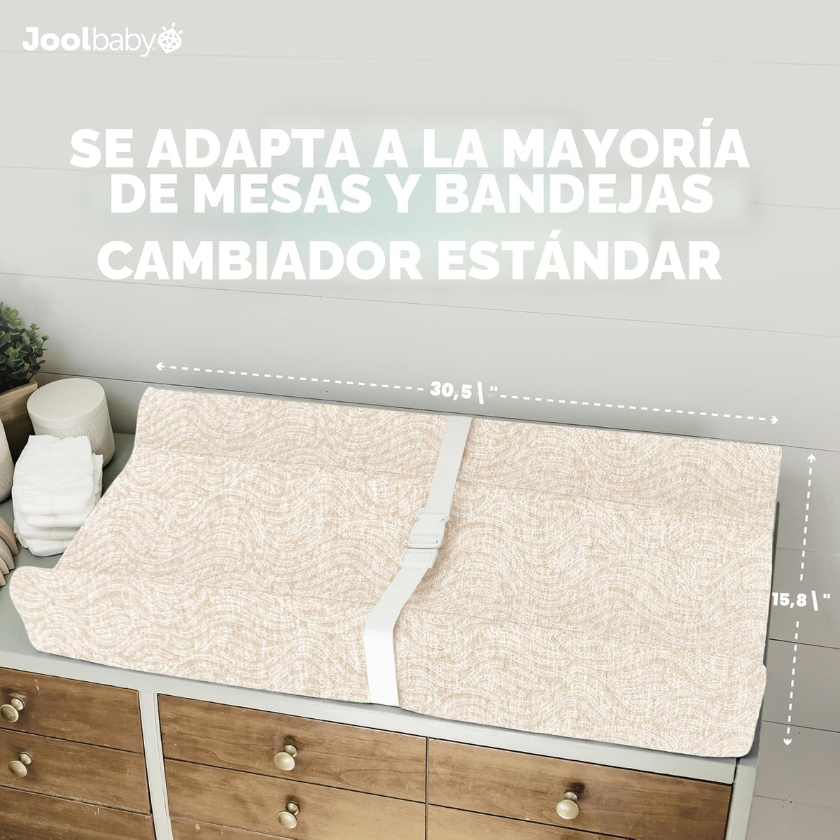 Jool Baby Serenity Almohadilla de Cambio Suave + Funda Lavable, Ant...