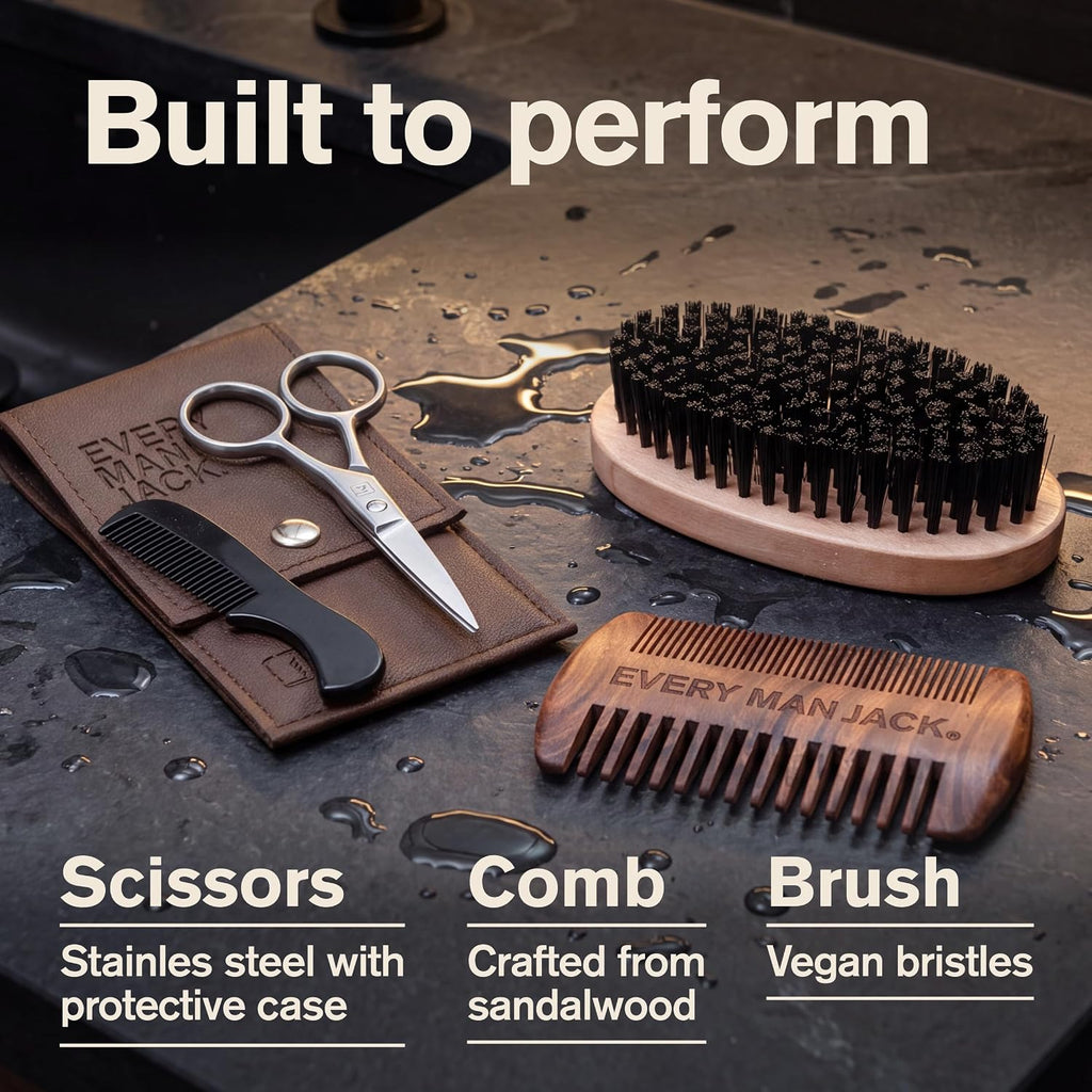 Every Man Jack Kit esencial para el cuidado de la barba para hombre...