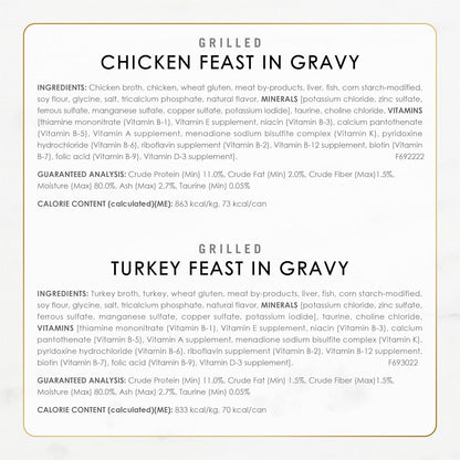 Purina Fancy Feast - Alimento húmedo a la parrilla para gatos, cole...