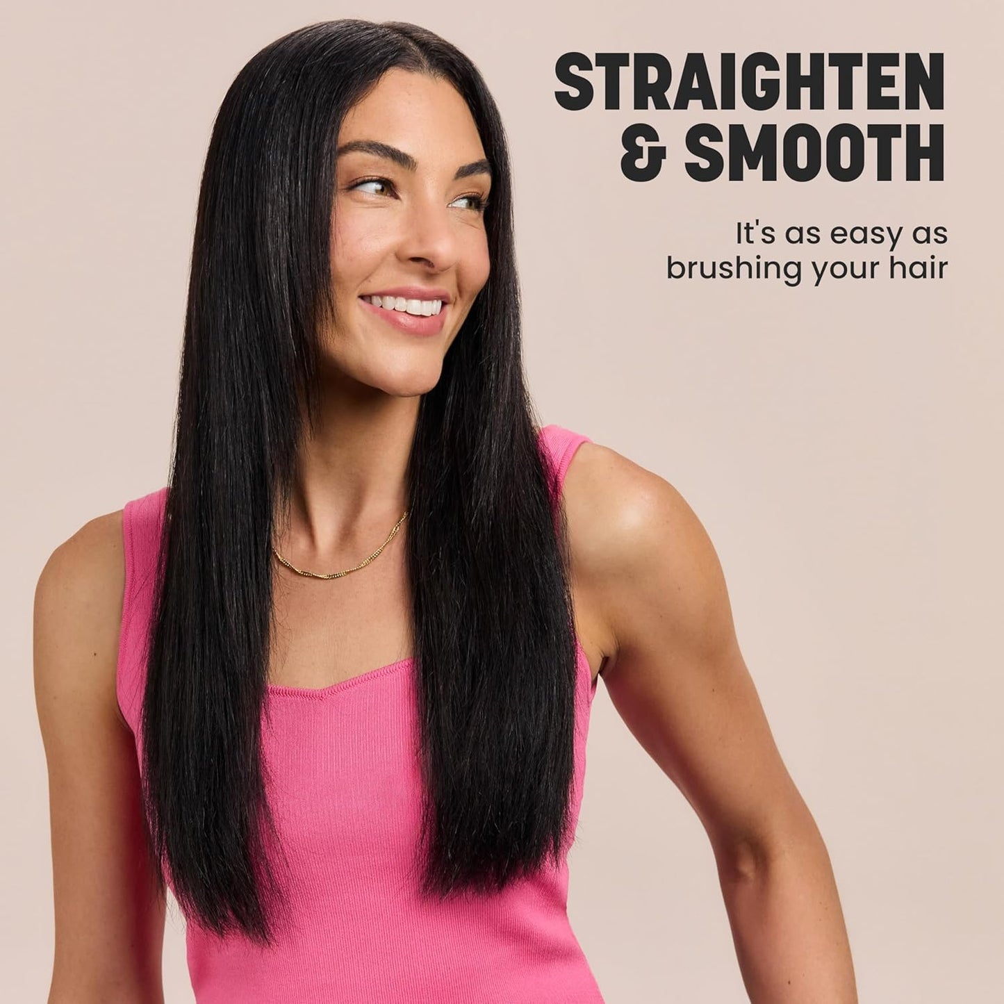 Drybar The Brush Crush - Cepillo alisador térmico para alisar el cabello, alisador de pelo para un cabello suave y sin encrespamiento, soplado con calidad de salón