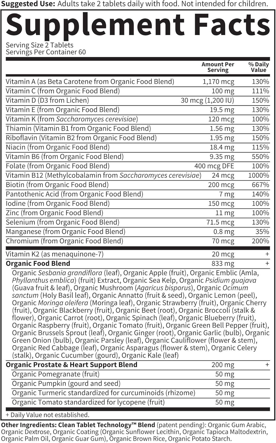 Garden of Life Organics - Multivitamínico de alimentos integrales p...