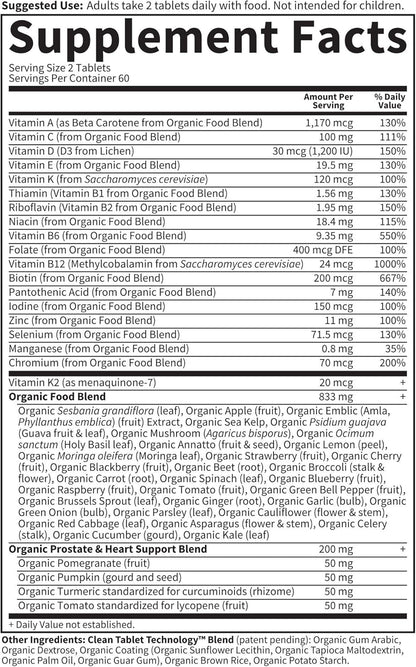 Garden of Life Organics - Multivitamínico de alimentos integrales p...