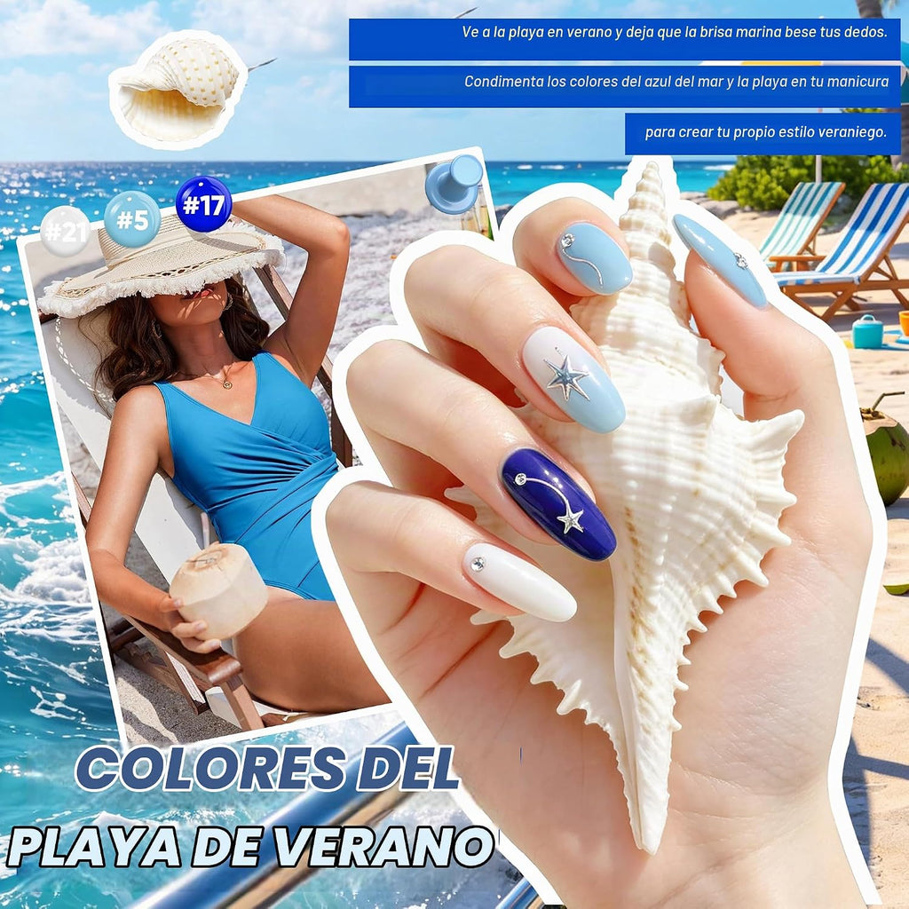 YALSYNY Kit de esmalte de uñas de gel con lámpara UV y brocha, kit...