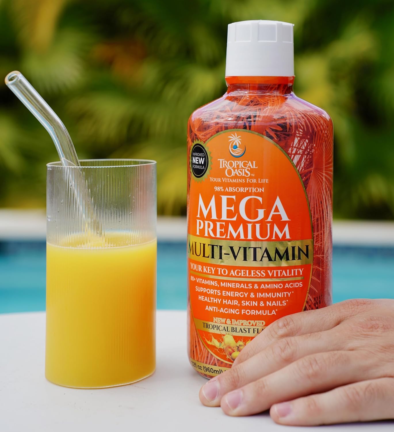 Mega Premium Multivitamínico líquido | Vitamina natural de apoyo in...