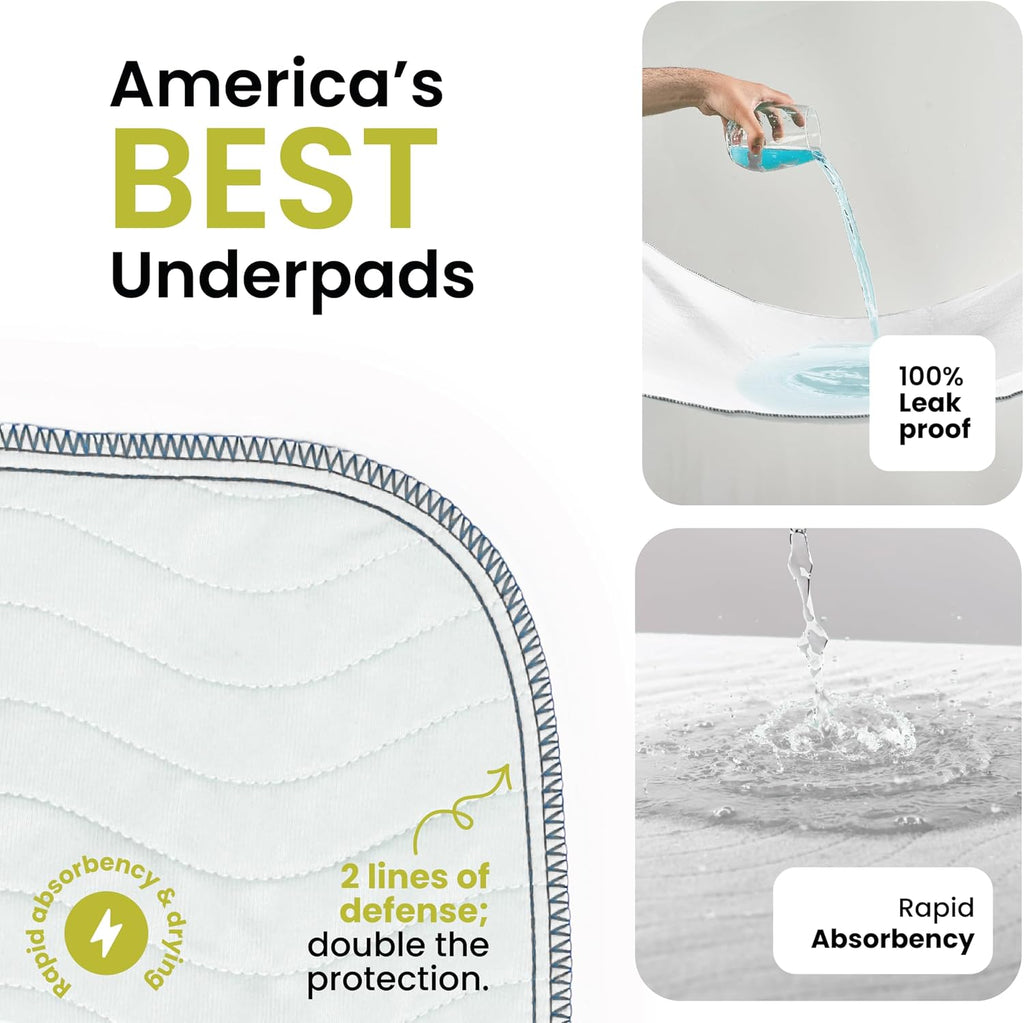 IMPROVIA® Almohadillas lavables para incontinencia reutilizables de...