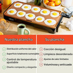 bella Plancha eléctrica XL de titanio de cerámica, haz 15 huevos a...