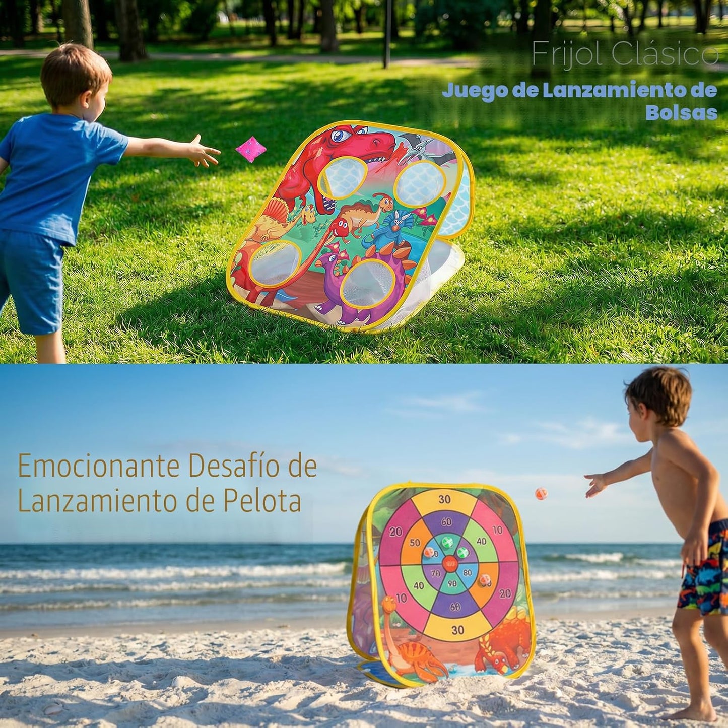 Bean Bag Toss Game for Kids - Cornhole Board Outdoor Toys for Toddl...