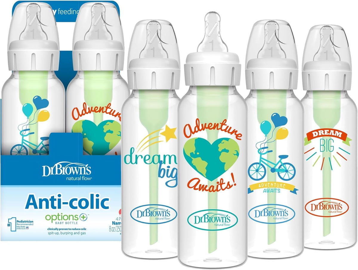 Dr. Brown's Natural Flow Anti-Colic Options+ Biberón estrecho,...