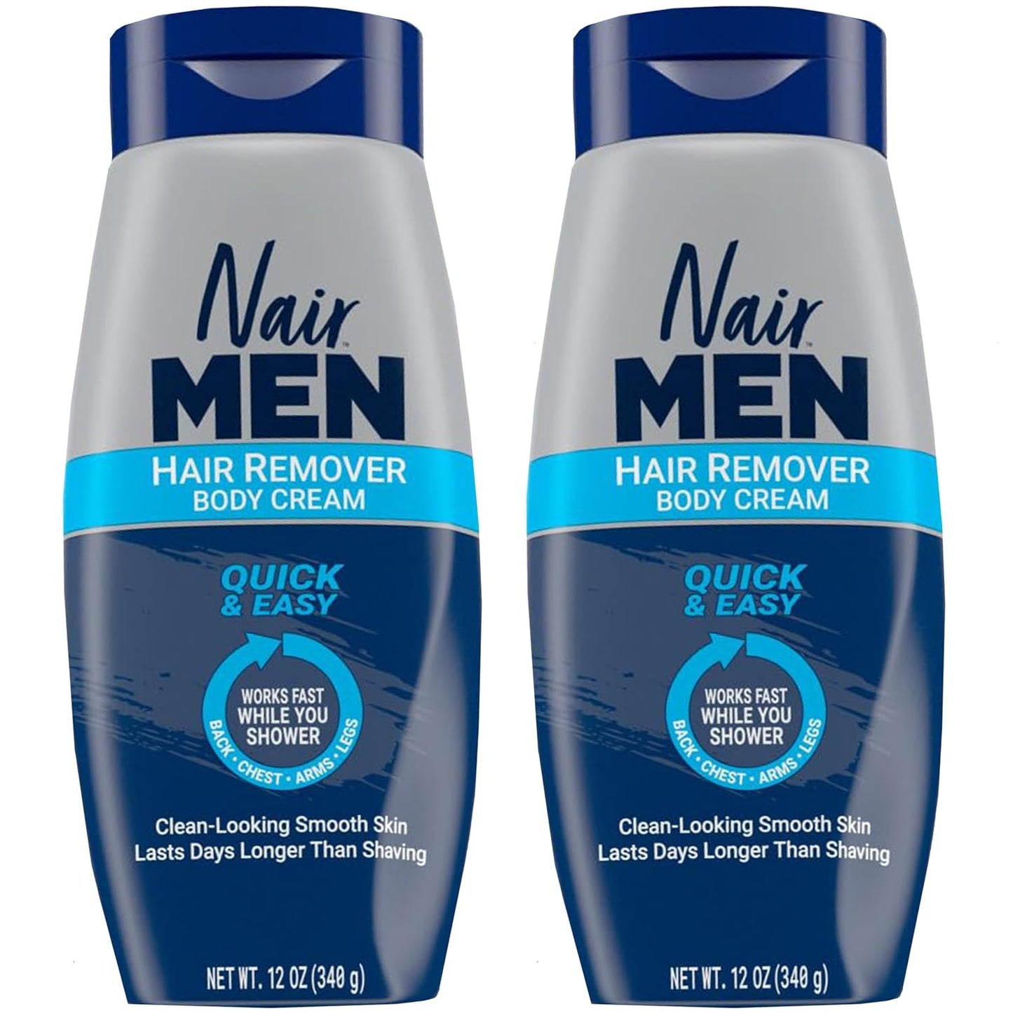 Nair Crema corporal depilatoria para hombres, 12 onzas (paquete de 2)