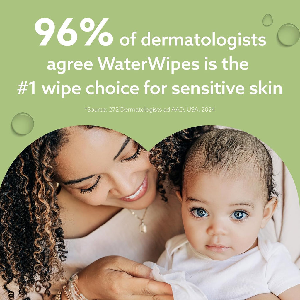 WaterWipes Toallitas Sensitive+ para bebé y niño pequeño, 3 en 1 li...