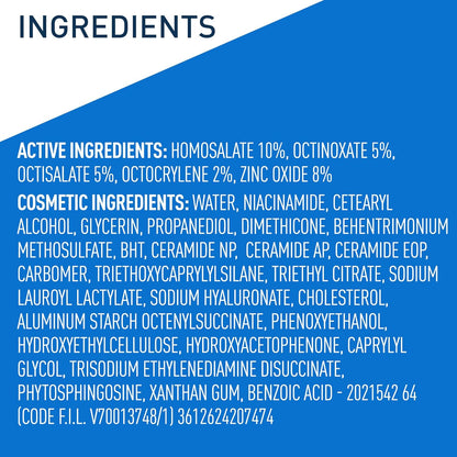 CeraVe AM Loción hidratante facial con SPF 30, hidratante facial si...