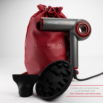 CHI Secador de pelo con motor sin escobillas de lava, diseño plegable, secado más rápido, silencioso, reduce el encrespamiento y mejora el brillo, ajustes de calor y velocidad personalizables