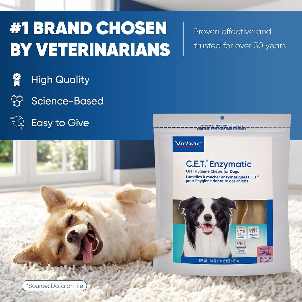 Virbac C.E.T. Masticables orales enzimáticos para perros de 26 a 50...