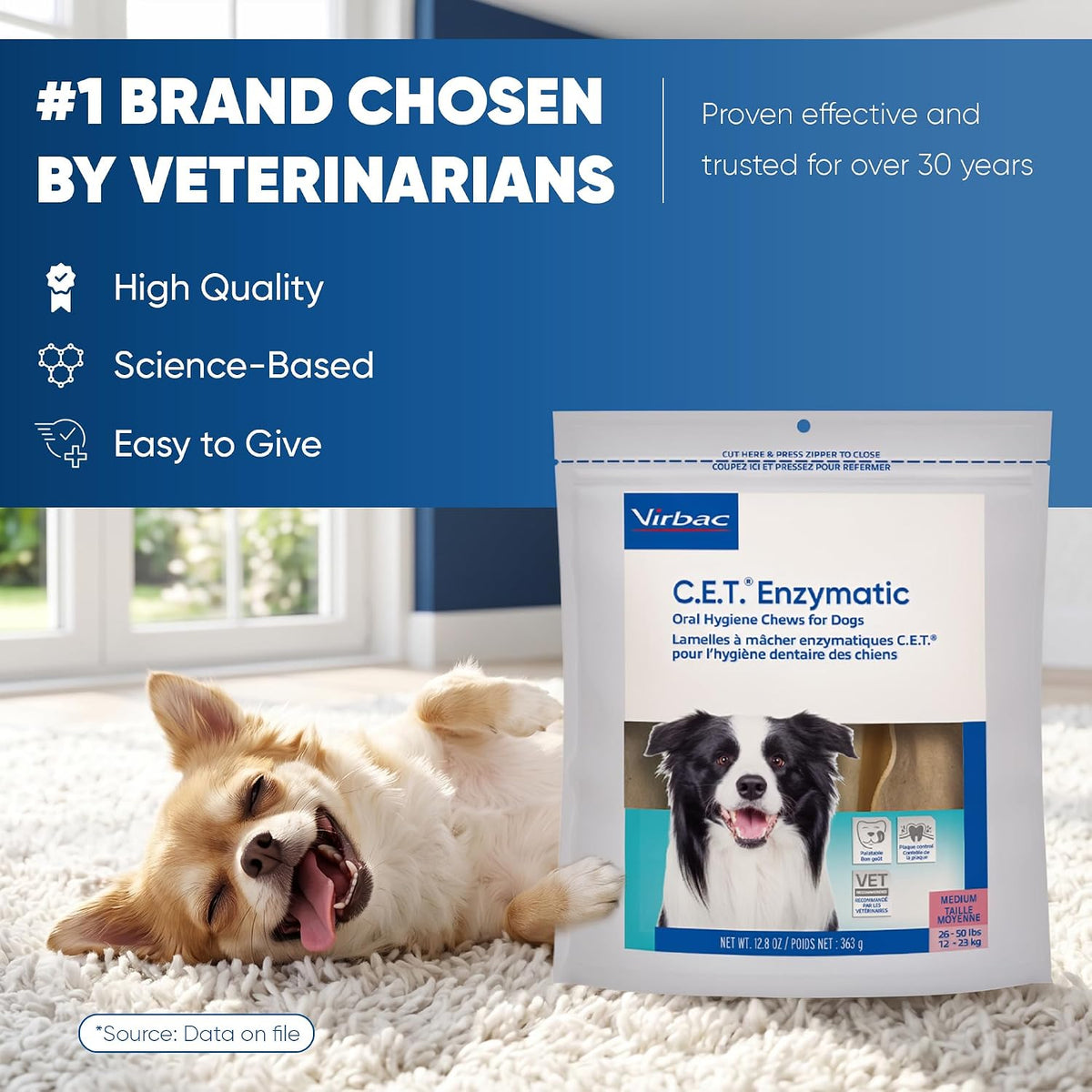 Virbac C.E.T. Masticables orales enzimáticos para perros de 26 a 50...
