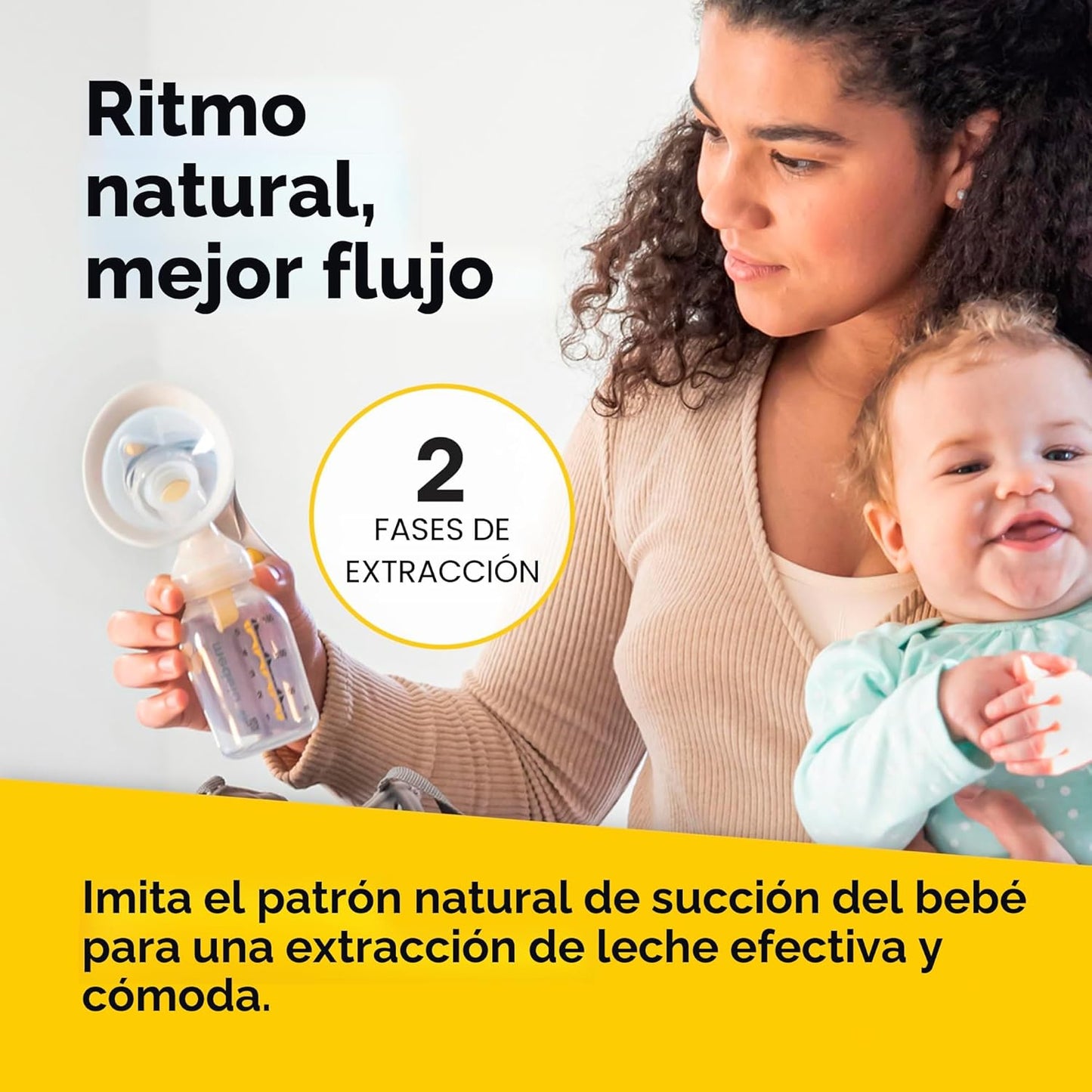 Extractor de leche manual Medela Harmony, diseño suizo compacto con...