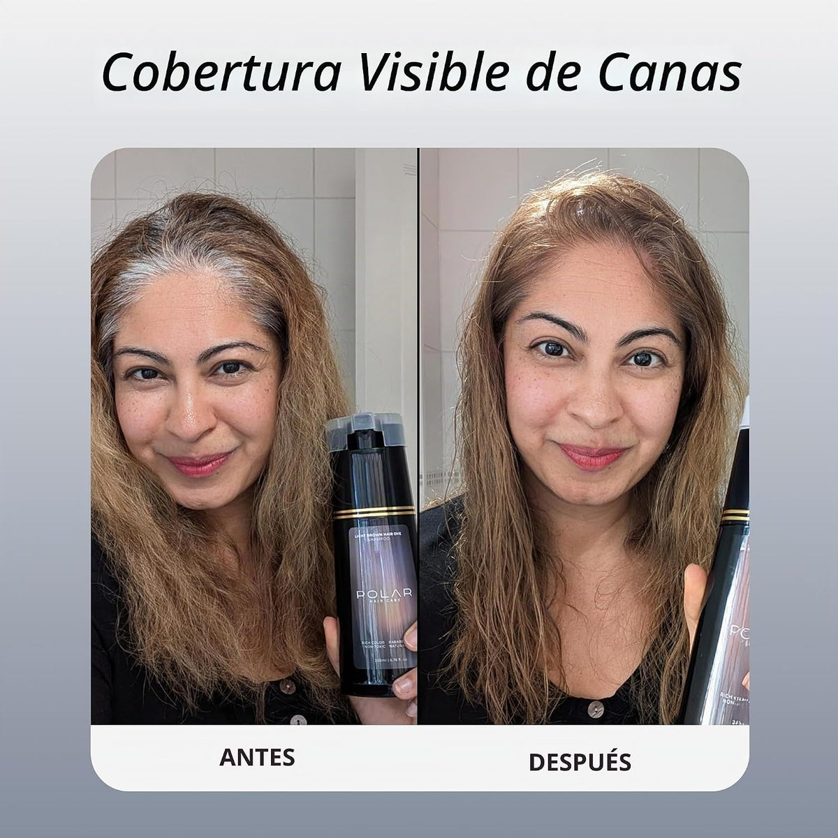 Champú de tinte polar para el cabello | Champú de color marrón clar...