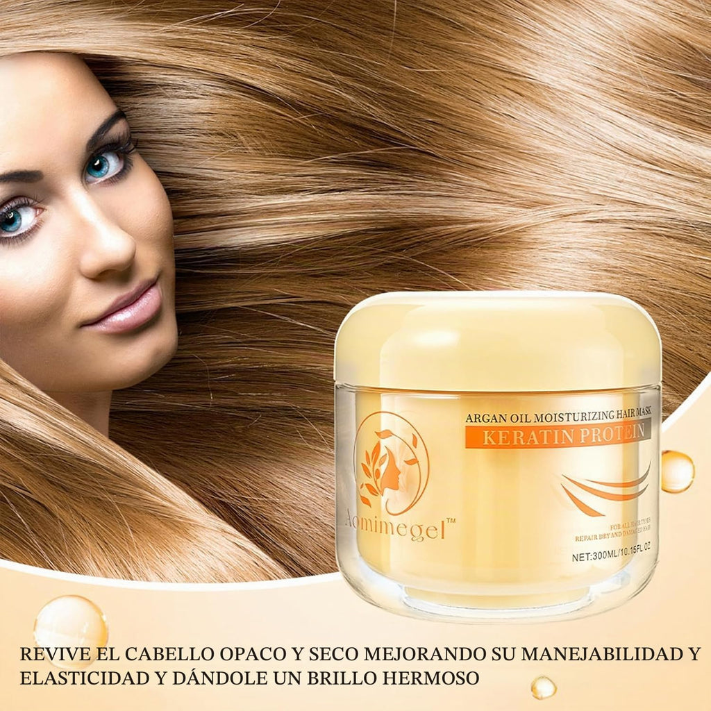Aomimegel Máscara de Colágeno para el Cabello, Máscara de Aceite de...
