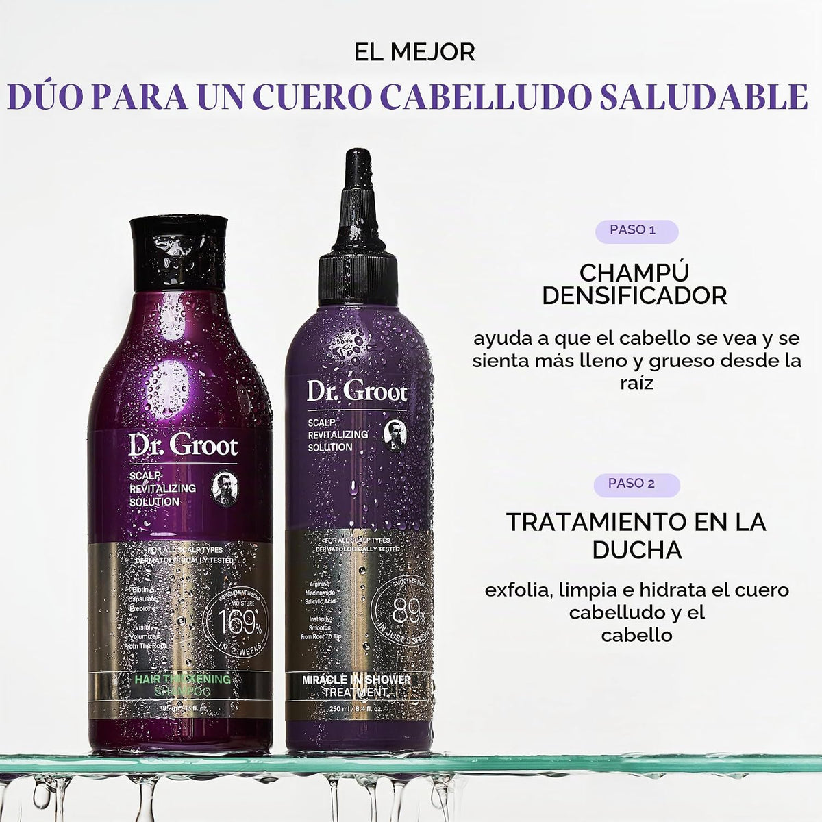 Dr. Groot Set de champú espesante y tratamiento del cuero cabelludo...