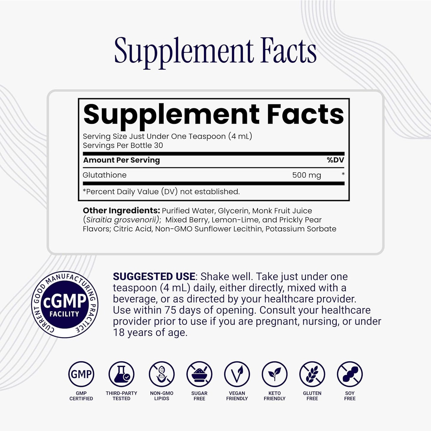 Rho Nutrition Glutatión liposomal: suplemento líquido de glutatión...