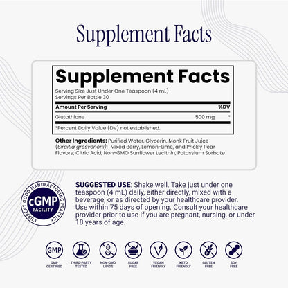 Rho Nutrition Glutatión liposomal: suplemento líquido de glutatión...