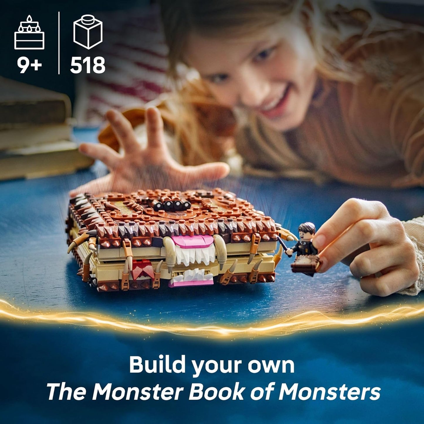 LEGO Harry Potter Libro de Monstruos Mordelón de Monstruos - Juego de Construcción para Niños - Juego de Simulación para Niños y Niñas, Edades 9+ - Minifigura Coleccionable de Neville Longbottom
