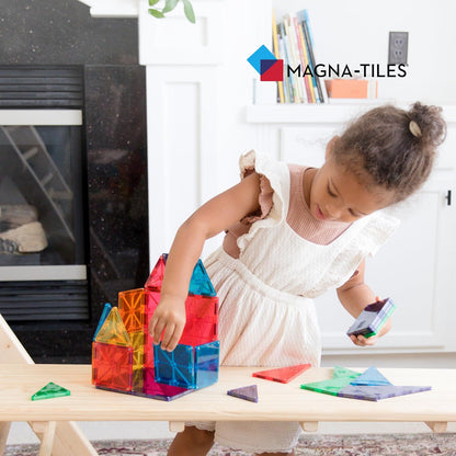 MAGNA-TILES Juego clásico de construcción magnética de 32 piezas, l...