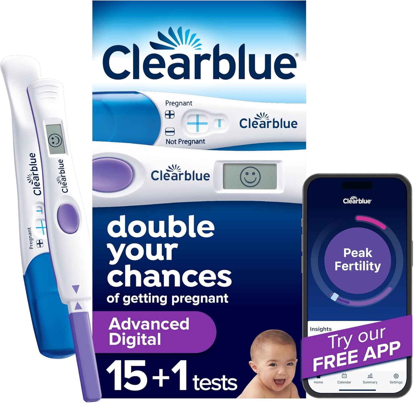 Kit Clearblue avanzado de prueba digital de ovulación, 16 unidades