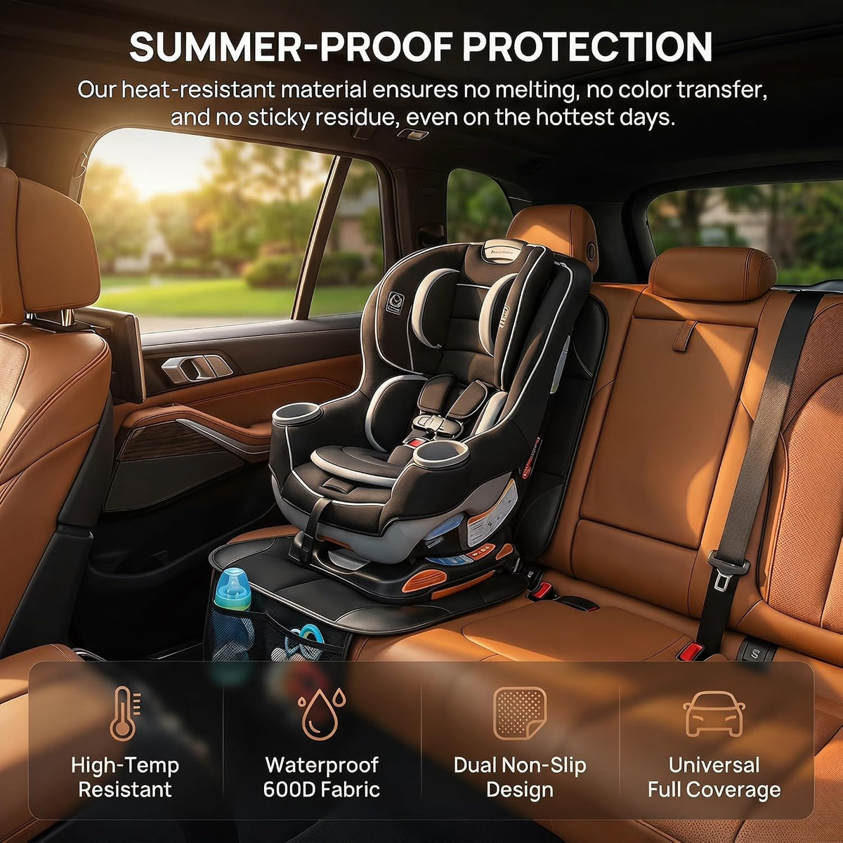 SMART ELF Paquete de 2 protectores de asiento de coche en caja de r...
