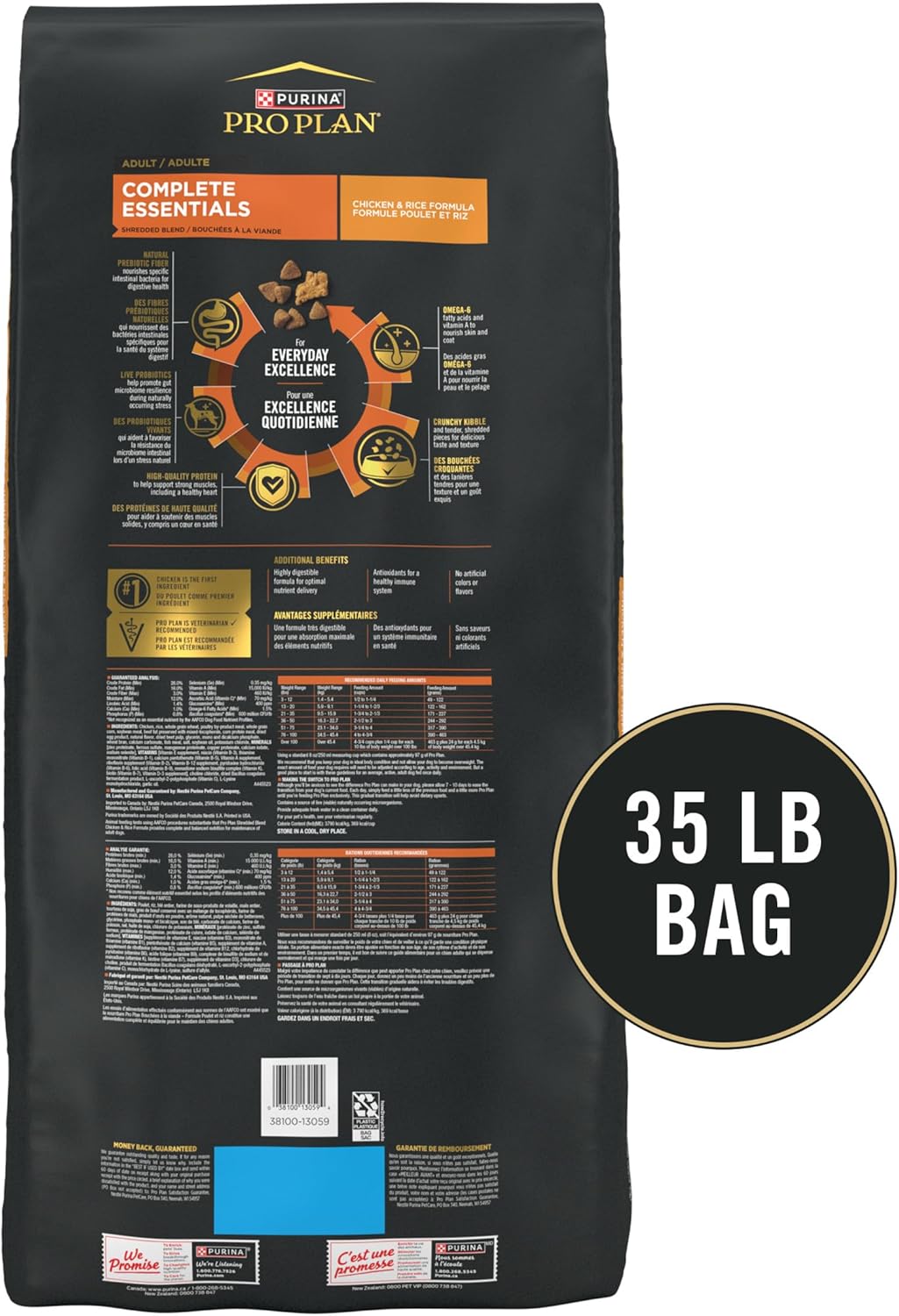 Purina Pro Plan Complete Essentials - Alimento seco para perros con...