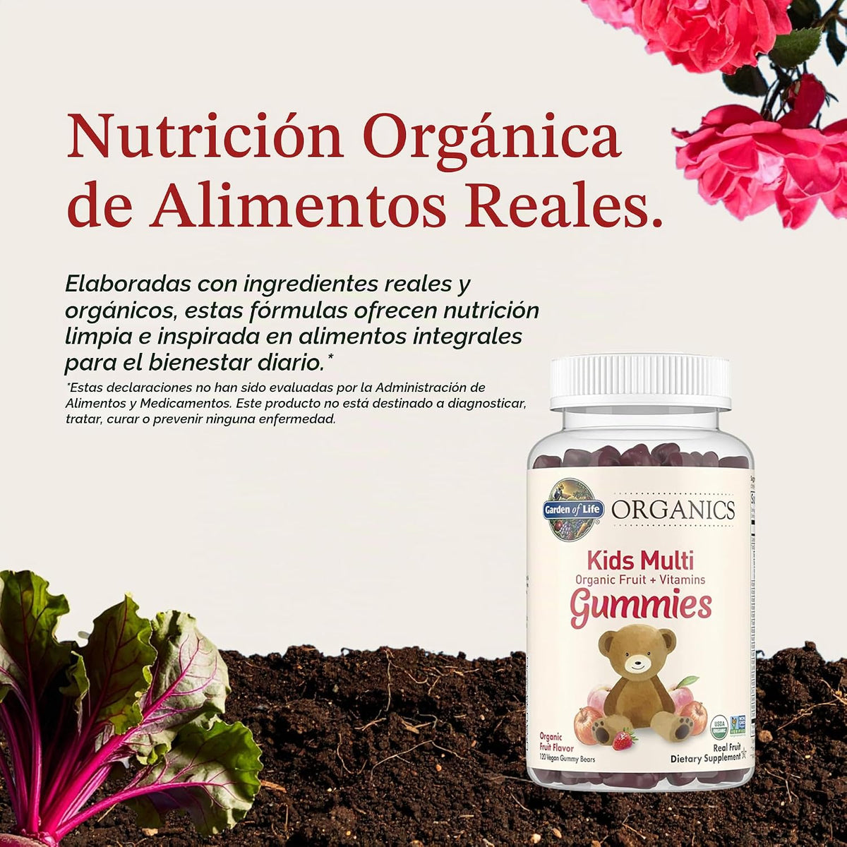 Gomitas orgánicas para niños Garden of Life Mykind Organics, múltip...