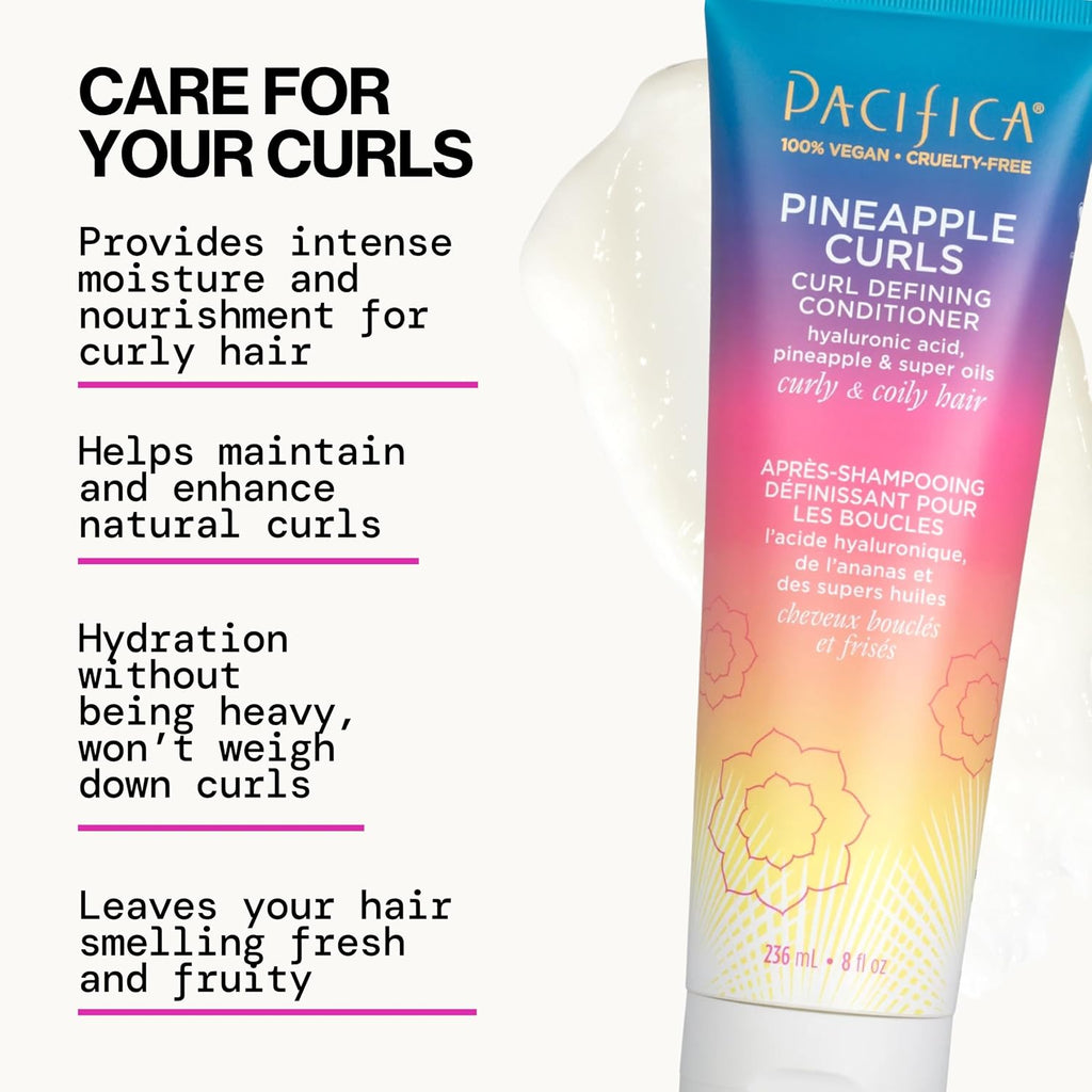 Pacifica Beauty Kit de cuidado del cabello con rizos de piña: champ...