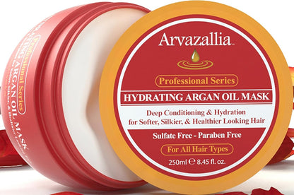 Mascarilla hidratante Arvazallia de aceite de Argan y acondicionado...